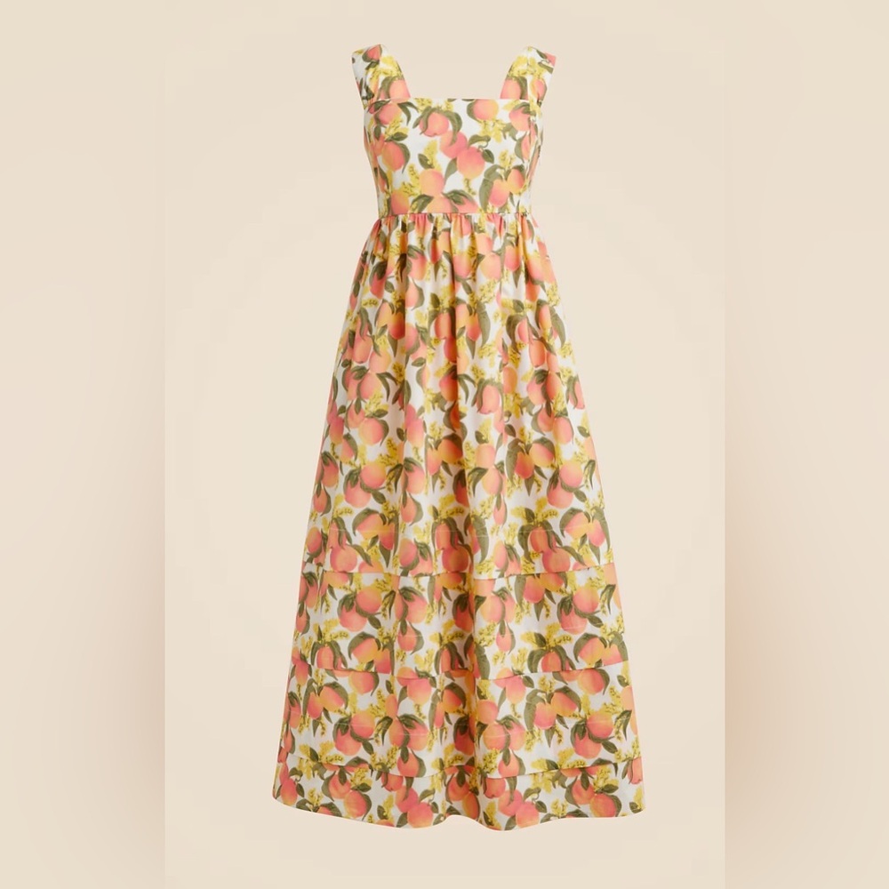 J. Crew Southern Peach Print Sundress. NWT 12tall